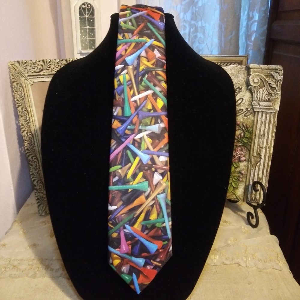Vintage Rare 1993 Ralph Marlin Golph Tee Tie